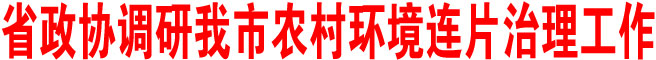 陜西省政協調研商洛市農村環境連片治理工作