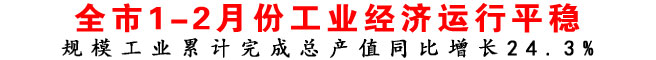 規模工業累計完成總產值同比增長24.3%