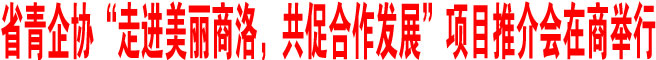 省青企協(xié)“走進(jìn)美麗商洛，共促合作發(fā)展”項目推介會在商舉行