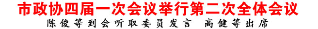 市政協四屆一次會議舉行第二次全體會議