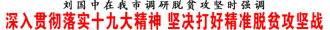 深入貫徹落實十九大精神 堅決打好精準脫貧攻堅戰