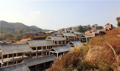 建設中的南溝美麗鄉村項目